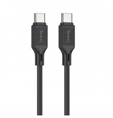 Кабель HOCO X90 Cool 60W silicone charging data cable for Type-C to Type-C Black (6931474788467)