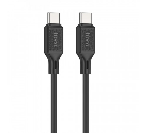 Кабель HOCO X90 Cool 60W silicone charging data cable for Type-C to Type-C Black (6931474788467)