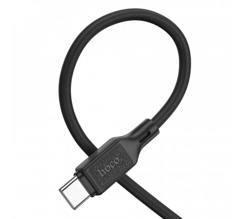 Кабель HOCO X90 Cool 60W silicone charging data cable for Type-C to Type-C Black (6931474788467)