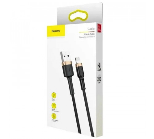 Кабель Baseus Cafule Cable USB For Lightning 1.5A 2m Gold+Black (CALKLF-CV1)