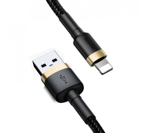 Кабель Baseus Cafule Cable USB For Lightning 1.5A 2m Gold+Black (CALKLF-CV1)