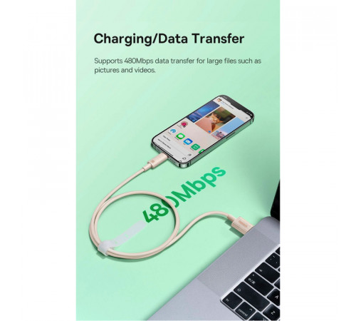 Кабель Baseus Habitat Series Fast Charging Cable Type-C to iP 20W 2m Wheat Pink (P10360201421-01)
