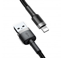 Кабель Baseus Cafule Cable USB 2.4A 1m Gray+Black (CALKLF-BG1)