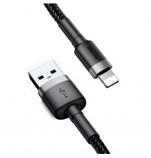 Кабель Baseus Cafule Cable USB For Lightning 2.4A 1m Gray+Black (CALKLF-BG1)