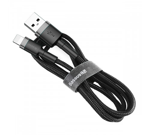 Кабель Baseus Cafule Cable USB For Lightning 2.4A 1m Gray+Black (CALKLF-BG1)