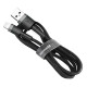 Кабель Baseus Cafule Cable USB For Lightning 2.4A 1m Gray+Black (CALKLF-BG1)