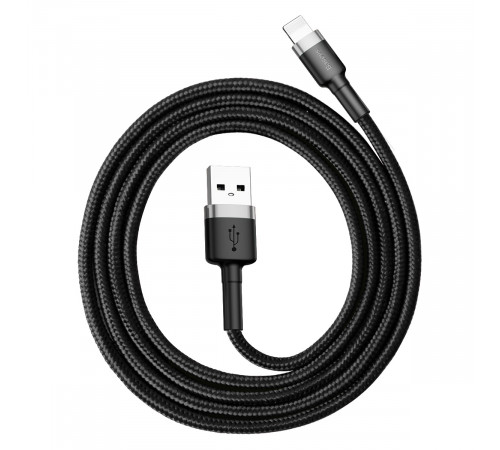 Кабель Baseus Cafule Cable USB For Lightning 2.4A 1m Gray+Black (CALKLF-BG1)