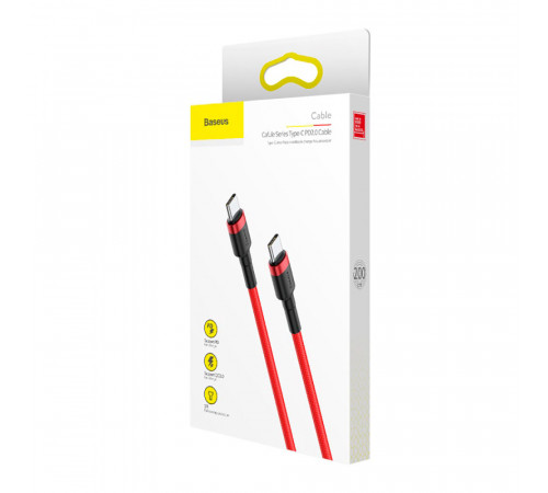 Кабель Baseus Cafule USB Cable Type-C-Type-C 3A 2m Red (CATKLF-H09)
