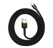 Кабель Baseus Cafule Cable USB For Lightning 2.4A 1m Gold+Black (CALKLF-BV1)