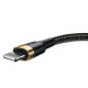 Кабель Baseus Cafule Cable USB For Lightning 2.4A 1m Gold+Black (CALKLF-BV1)