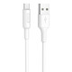 Кабель HOCO X25 USB to Micro 2A, 1m, PVC, PVC connectors, White (6957531080138)