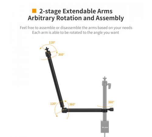 Штатив-тримач Ulanzi Vijim Desktop Flexible Arm/Light Stand(With Clip/Two Stages) (UV-2665 LS04) (2665)