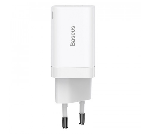 Мережевий зарядний пристрій Baseus Super Si Pro Quick Charger C+U 30W EU White (CCSUPP-E02)