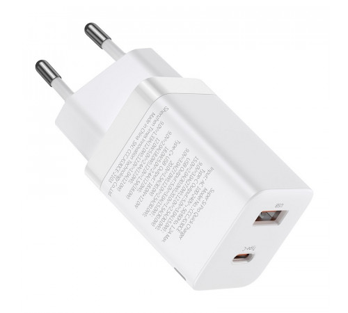 Мережевий зарядний пристрій Baseus Super Si Pro Quick Charger C+U 30W EU White (CCSUPP-E02)