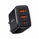 Мережевий зарядний пристрій Baseus Compact Quick Charger 2U+C 30W EU Black (CCXJ-E01)