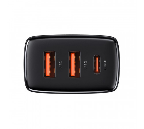 Мережевий зарядний пристрій Baseus Compact Quick Charger 2U+C 30W EU Black (CCXJ-E01)