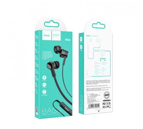 Навушники Hoco M86 Oceanic 3.5mm Black