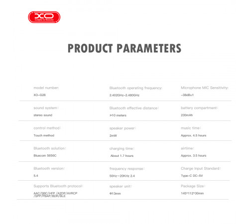 Бездротові навушники XO G28 FuXiang