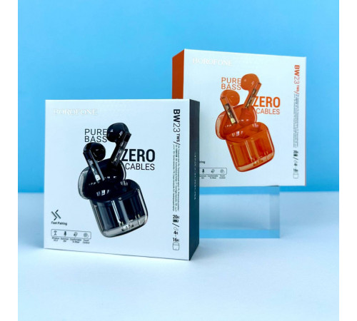 Бездротові навушники Borofone BW23 Crystal bean Transparent Edition