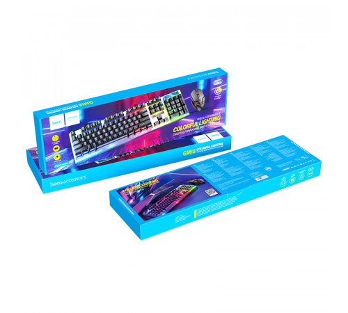 Клавіатура дротова Hoco GM18 Luminous gaming + мишка дротова (з Eng, Рус розкладками)
