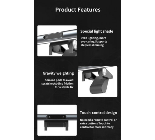 Світлодіодна лампа на монітор та екран Remax RT-E910 Lightsee Series Aluminum