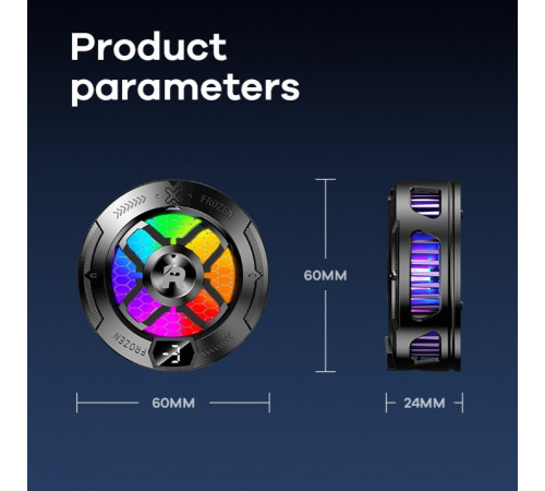 Охолоджувач магнітиний Remax RT-F7 lcyfon Series (для телефонів і планшетів, з дисплеєм температури)