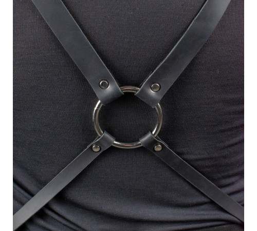 Шкіряний фартух Daddy Smoke чорний