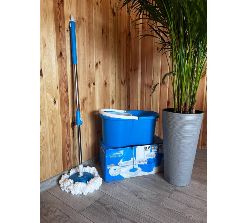 Швабра   С ВЕдром круглая    Easy Mop швабра и ведро с отжимом + КОРОБКА   (25)