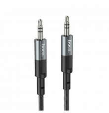 Аудиокабель HOCO UPA23 3.5mm male to 3.5mm male, nylon braid, 1m Metal Gray (6931474783820)