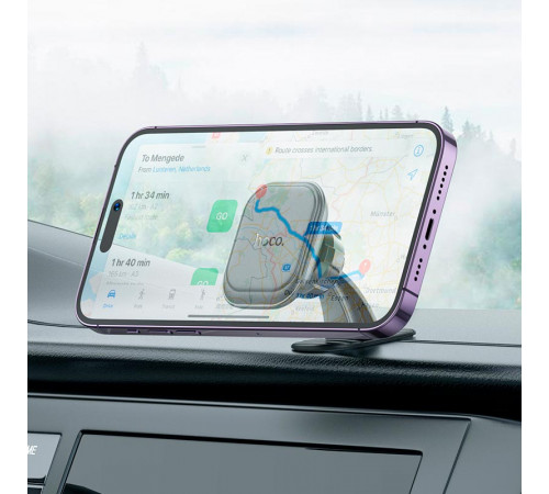 Автотримач для телефона HOCO H30 Brilliant magnetic car holder(center console) Black (6942007611473)