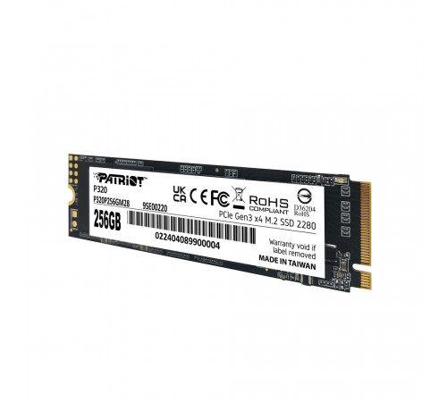 Накопичувач SSD M.2 Patriot P320 256GB NVMe 2280 Gen3.0 x4 3D TLC (P320P256GM28)