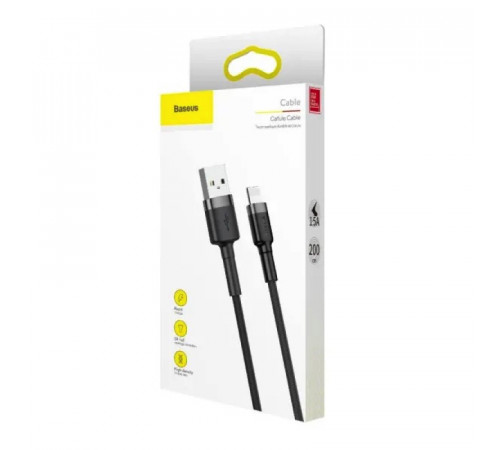 Кабель Baseus Cafule Cable USB For Lightning 1.5A 2m Gray+Black (CALKLF-CG1)