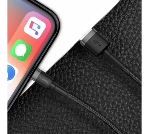 Кабель Baseus Cafule Cable USB For Lightning 1.5A 2m Gray+Black (CALKLF-CG1)