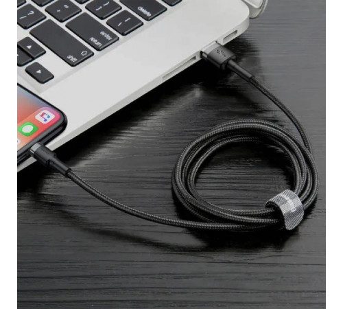 Кабель Baseus Cafule Cable USB For Lightning 1.5A 2m Gray+Black (CALKLF-CG1)