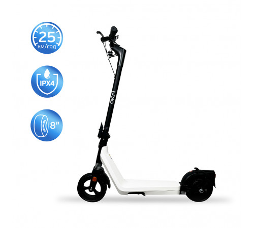 Електросамокат OKAI Zippy ES50С Black 8" 250W/500W, 5.2Ah, 20 km, 25 km/h, 10°, 13.5 kg (ES50C-B)