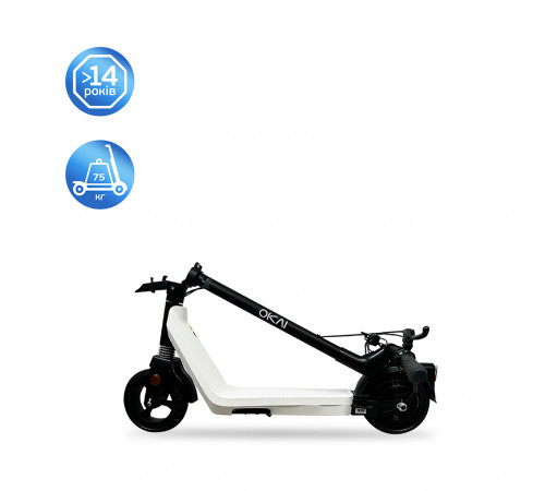 Електросамокат OKAI Zippy ES50С Black 8" 250W/500W, 5.2Ah, 20 km, 25 km/h, 10°, 13.5 kg (ES50C-B)