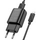 Мережевий зарядний пристрій з кабелем HOCO C134A Solid single-port charger set (Micro) (EU) Black (6942007621335)
