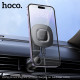 Автотримач для телефона з БЗП HOCO HW30 Crown magnetic wireless charging car holder (air outlet) Black Metal Gray (6942007646925)