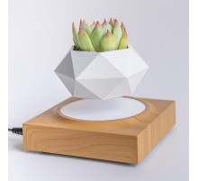 Магнітний левітаційний горщик для рослин HCNT Magnetic Levitating Pot M10-FP  Wood Grain (SIM10-FP)