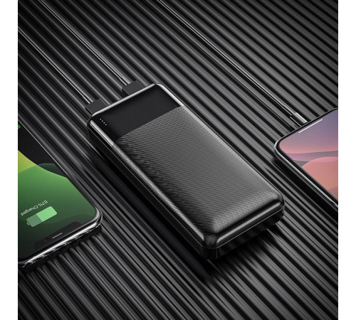 Зовнішній акумулятор HOCO J72A Easy travel power bank(20000mAh) Black (6931474738394)
