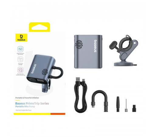 Автомобільний насос Baseus PrimeTrip Series Portable Bike Pump Cosmic Black (C11169000121-00)