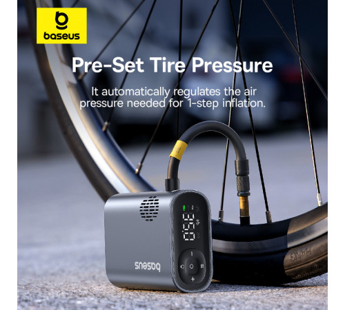 Автомобільний насос Baseus PrimeTrip Series Portable Bike Pump Cosmic Black (C11169000121-00)