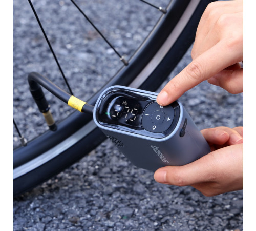 Автомобільний насос Baseus PrimeTrip Series Portable Bike Pump Cosmic Black (C11169000121-00)