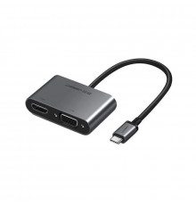 USB-хаб UGREEN USB-C to HDMI + VGA +USB 3.0 Adapter with PD (Space Gray) (UGR-50505)