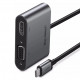 USB-хаб UGREEN USB-C to HDMI + VGA +USB 3.0 Adapter with PD (Space Gray) (UGR-50505)