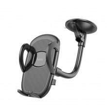 Автотримач для телефона HOCO H10 General car holder(windshield) Black (6931474791580)
