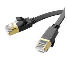 Мережевий кабель HOCO US07 General pure copper flat network cable(L=1M) Black (6931474780683)