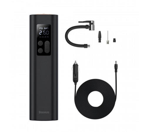 Автомобільний насос Baseus Super Mini Inflator Pump Black (CRCQ000001)