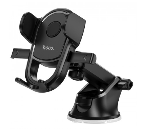 Автотримач для телефона HOCO H5 Integrity one-key car holder(center console) Black (6931474790934)