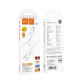 Кабель HOCO X87 Magic silicone charging data cable for Micro White (6931474783226)